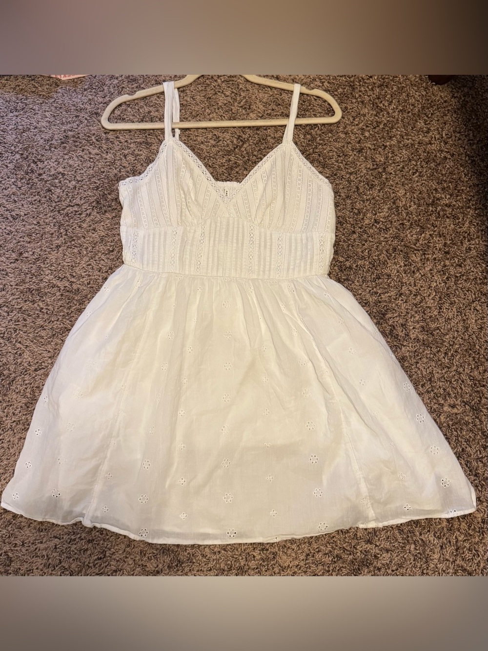 American Eagle Outfitters White Eyelet Sundress